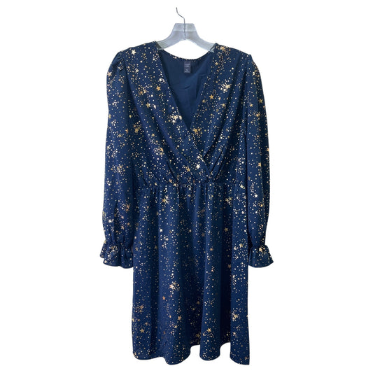 Dress Casual Midi By Shein In Blue & Gold, Size:Xl