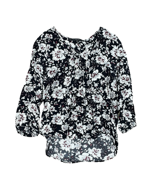 Top Ls By Clothes Mentor In Black & White, Size:Xl