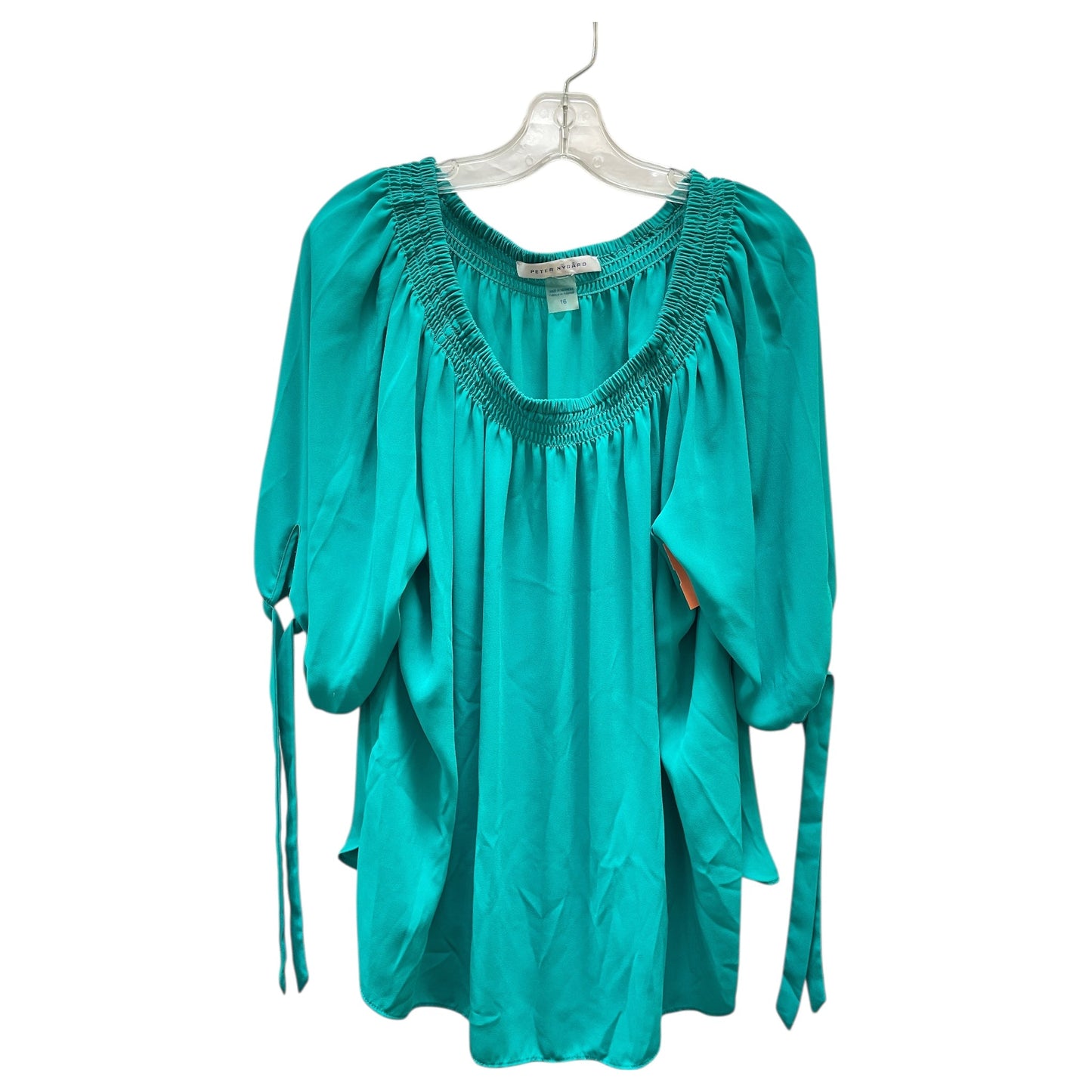 Top 3/4 Sleeve By Peter Nygard In Green, Size:Xl