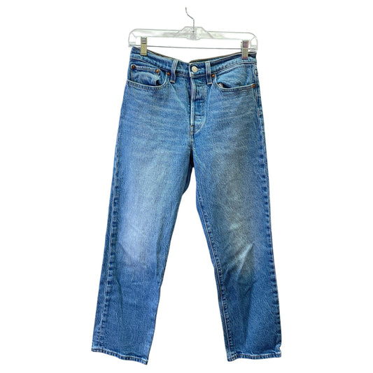 Jeans Straight By Levis In Blue Denim, Size:4