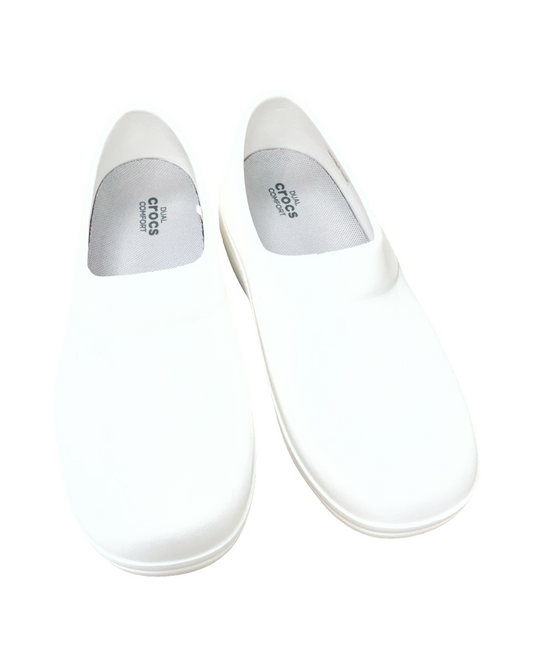 Shoes Heels Block By Crocs In White, Size:8