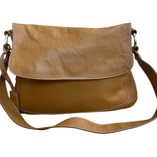Handbag Leather By Talbots In Brown, Size:Large