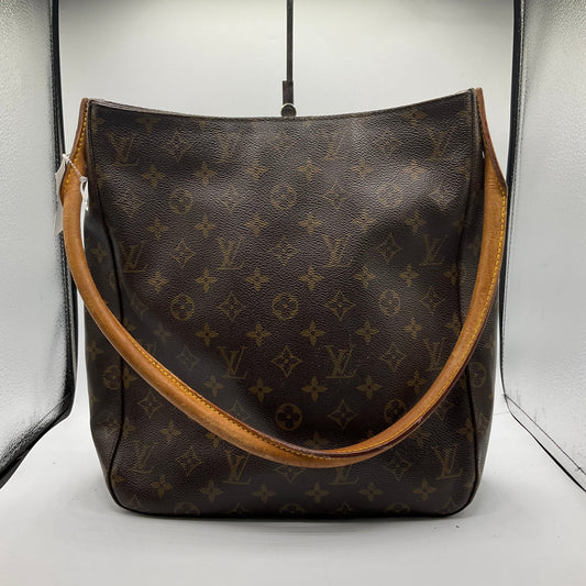Handbag Luxury Designer By Louis Vuitton In Brown, Size:Medium
