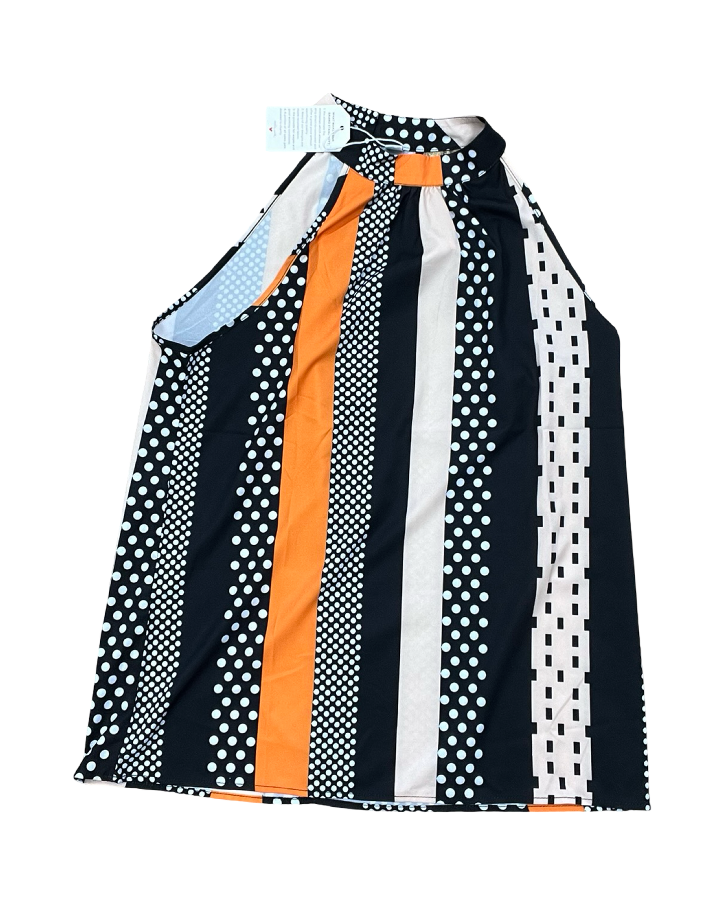 Top Sleeveless By Clothes Mentor In Black & Orange, Size:M