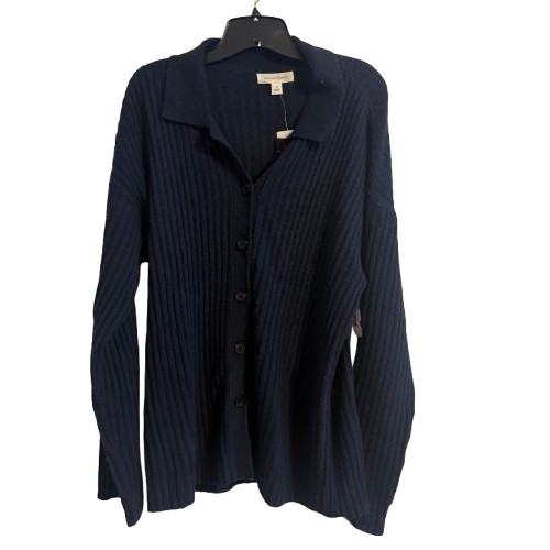 Sweater Cardigan By Treasure And Bond In Navy, Size:M