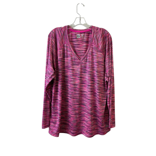 Athletic Top Ls Crewneck By Rbx In Pink, Size:3X