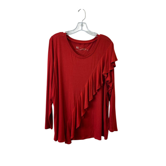 Top Ls By Diane Gilman In Red, Size:1X