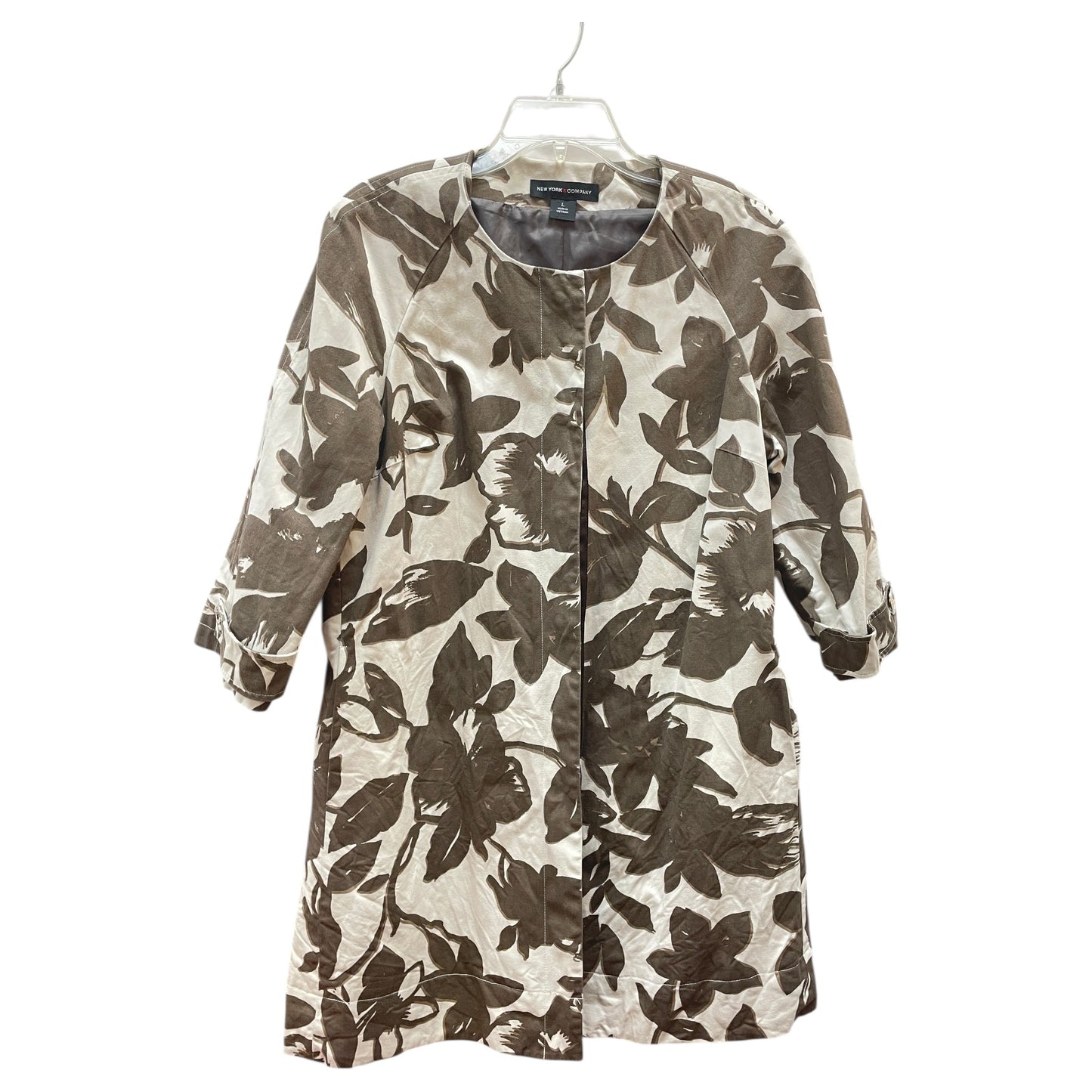 Coat Other By New York And Co In Brown & Cream, Size:L