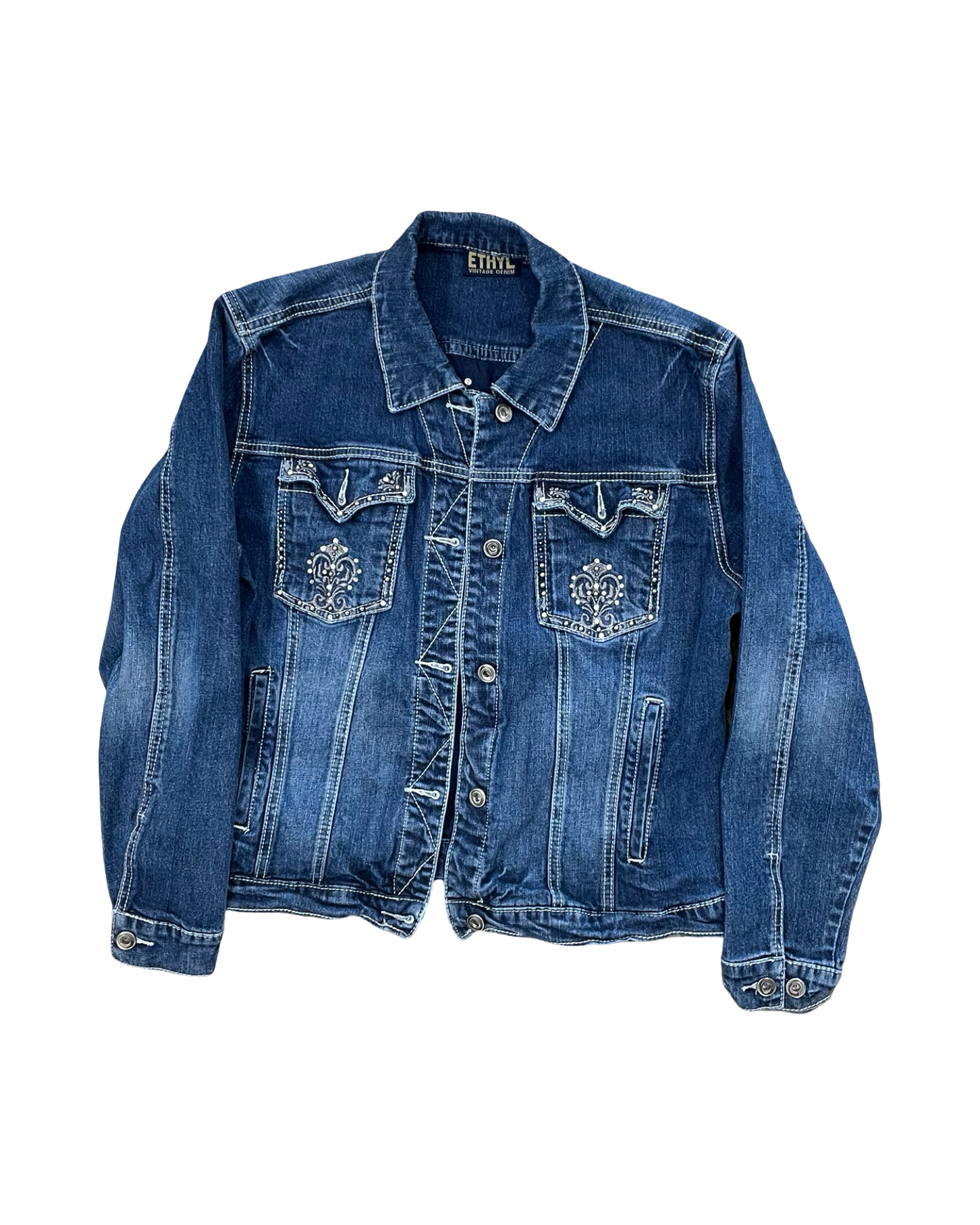 Jacket Denim By Ethyl In Blue Denim, Size:L