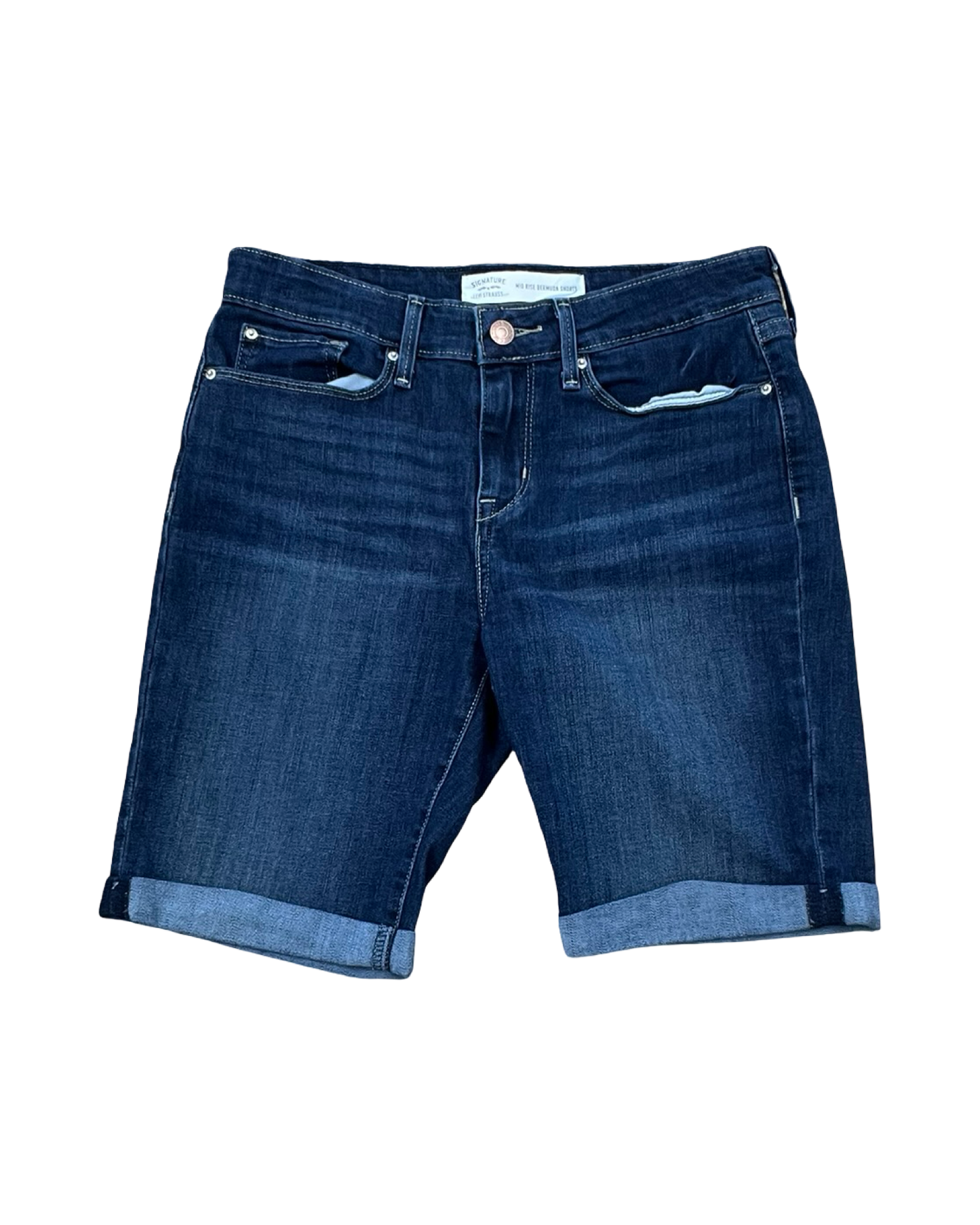 Shorts By Levis In Blue Denim, Size:6