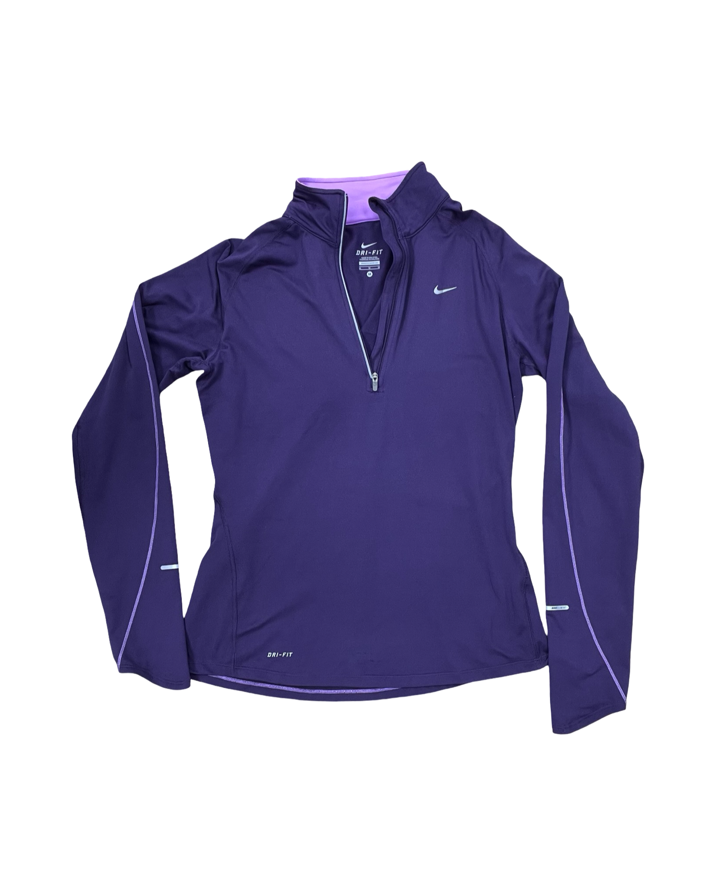 Athletic Top Ls Collar By Nike In Purple, Size:M