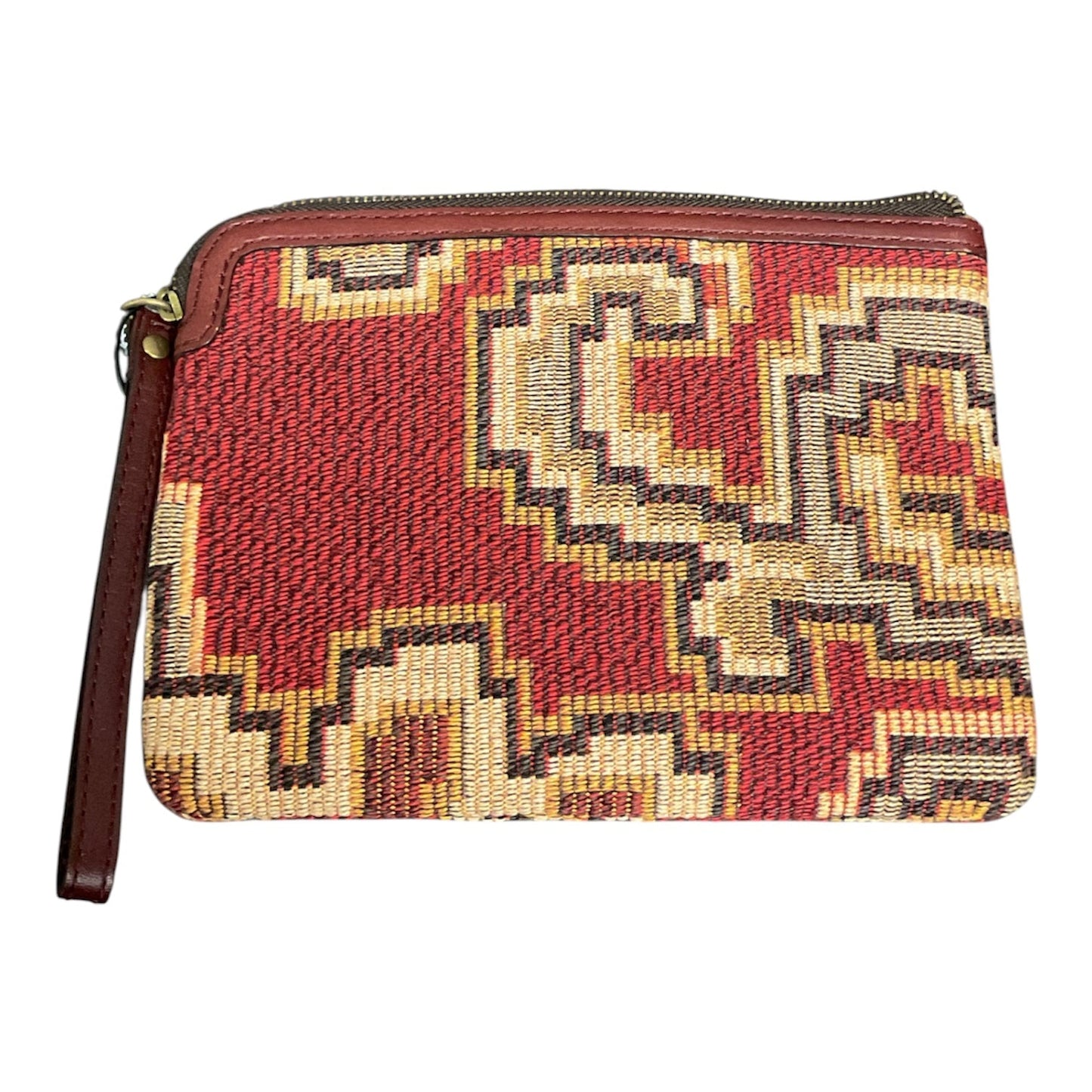 Wristlet Designer By Patricia Nash In Red & Tan, Size:Large