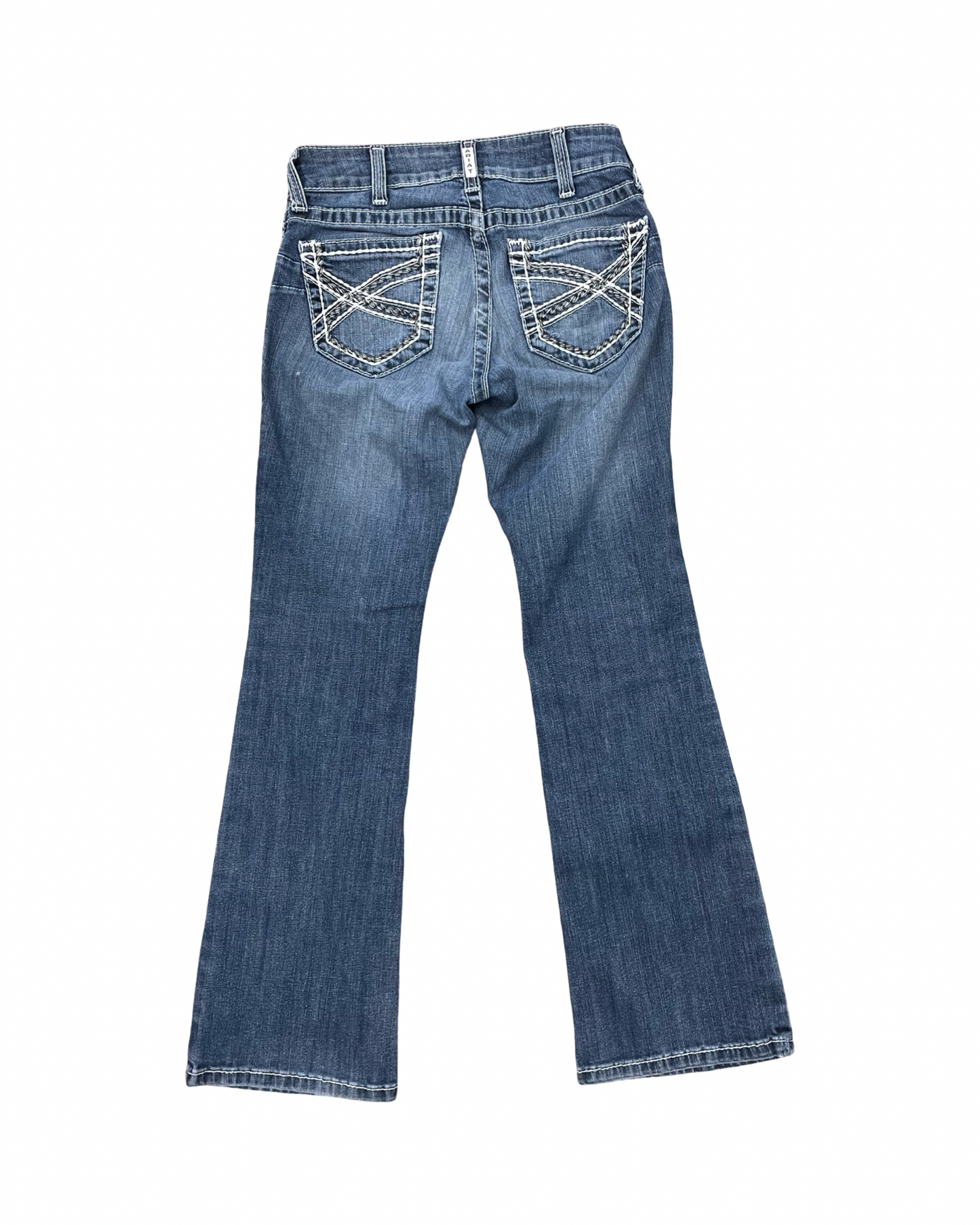Jeans Boot Cut By Ariat In Blue Denim, Size:6