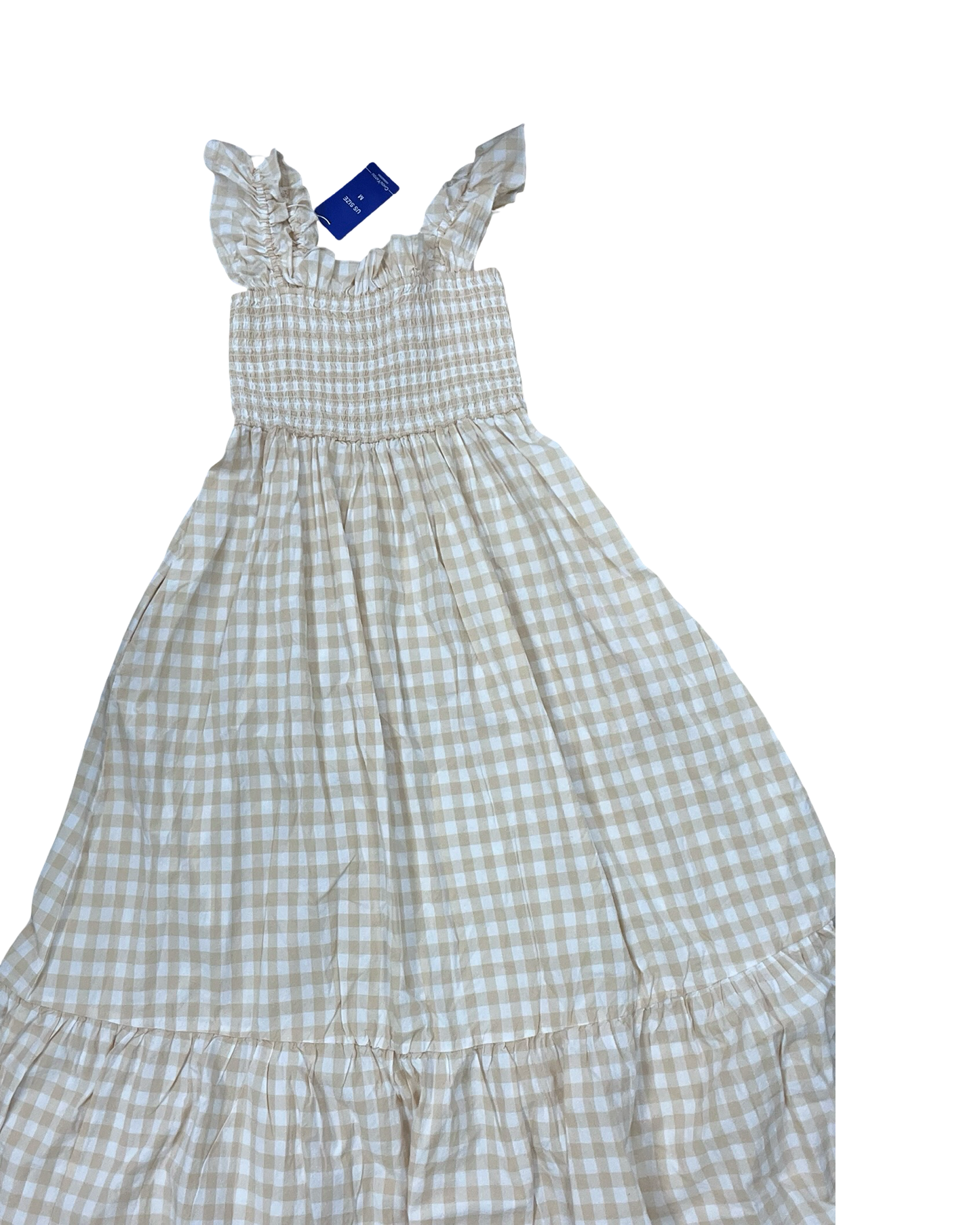 Dress Casual Maxi By Clothes Mentor In Tan & White, Size:M