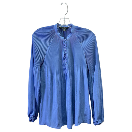 Blouse Ls By Lauren By Ralph Lauren In Blue, Size:Sp