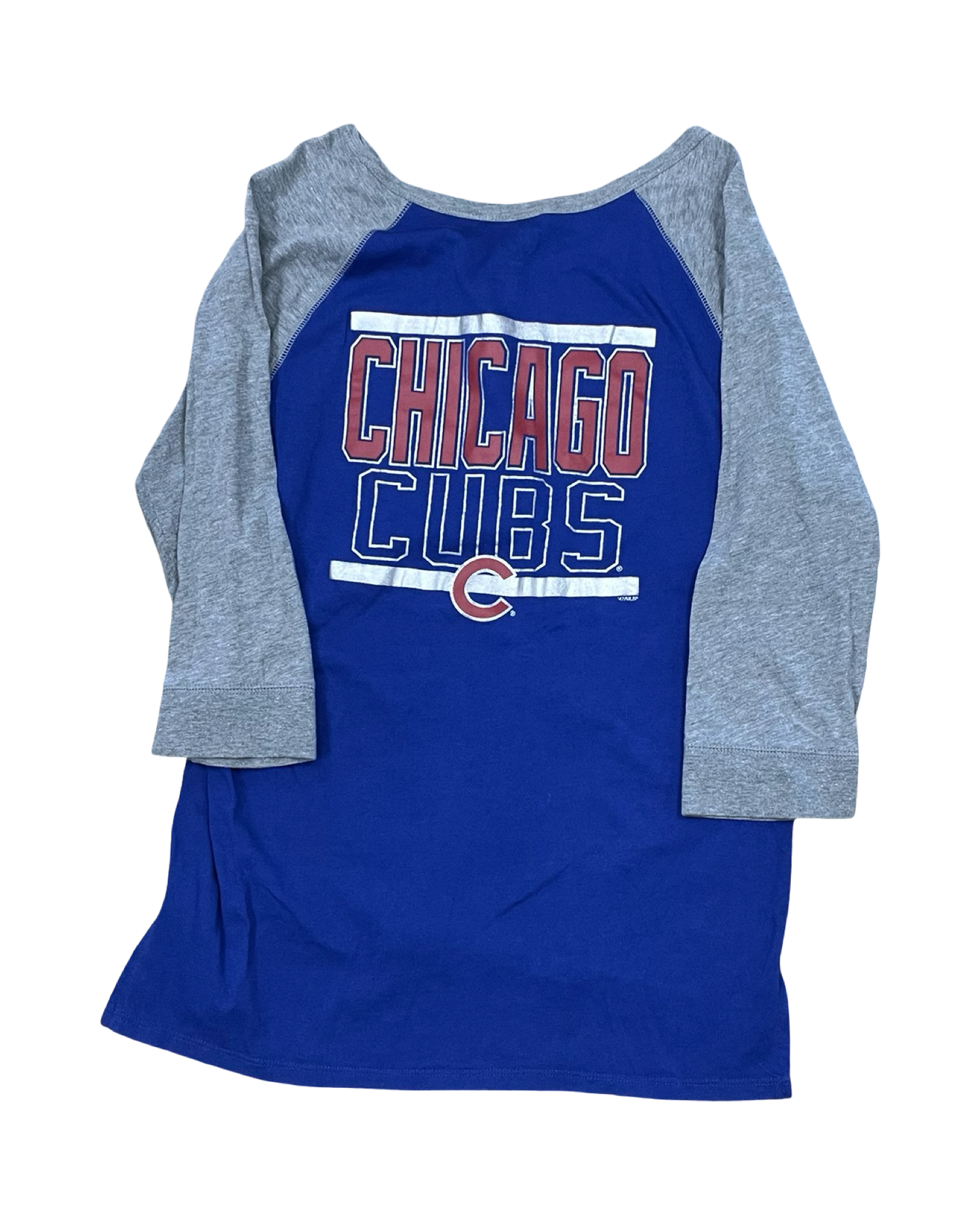 Top 3/4 Sleeve By Clothes Mentor In Blue & Grey, Size:M