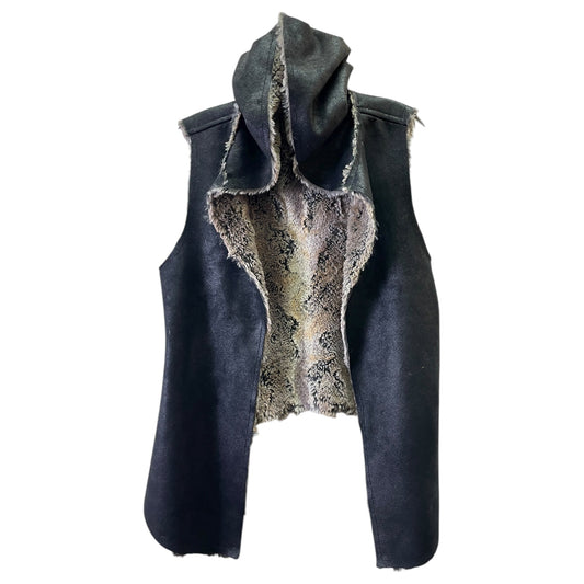 Vest Faux Fur & Sherpa By Dylan In Black, Size:M