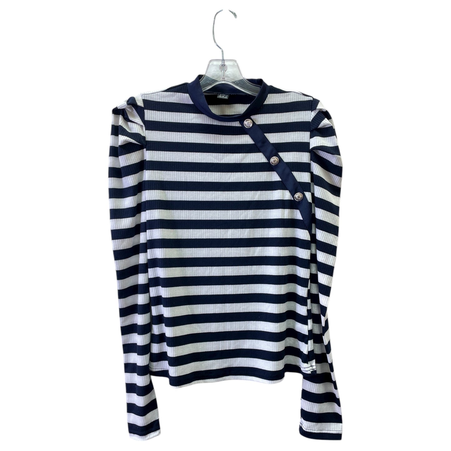 Top Ls By Shein In Blue & White, Size:L