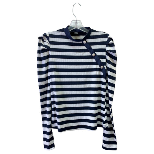 Top Ls By Shein In Blue & White, Size:L