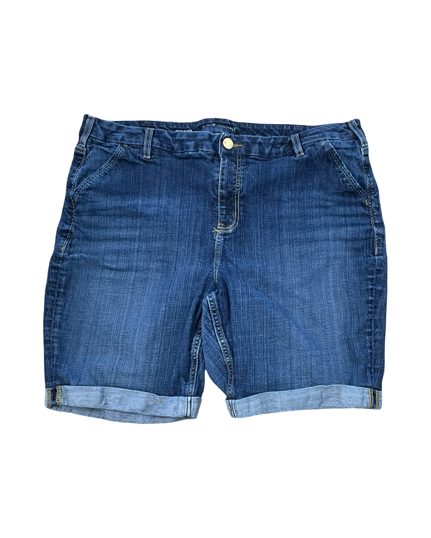 Shorts By Lane Bryant In Blue Denim, Size:22