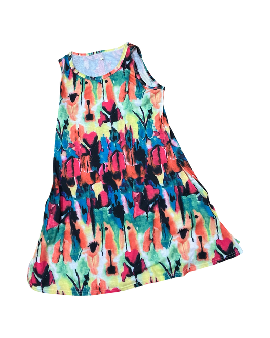 Dress Casual Short By Clothes Mentor In Orange & Pink, Size:M