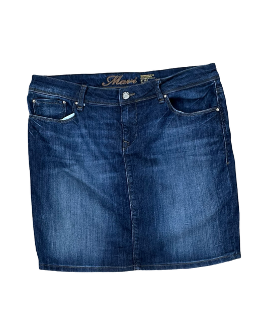Skirt Mini & Short By Mavi In Blue Denim, Size:L