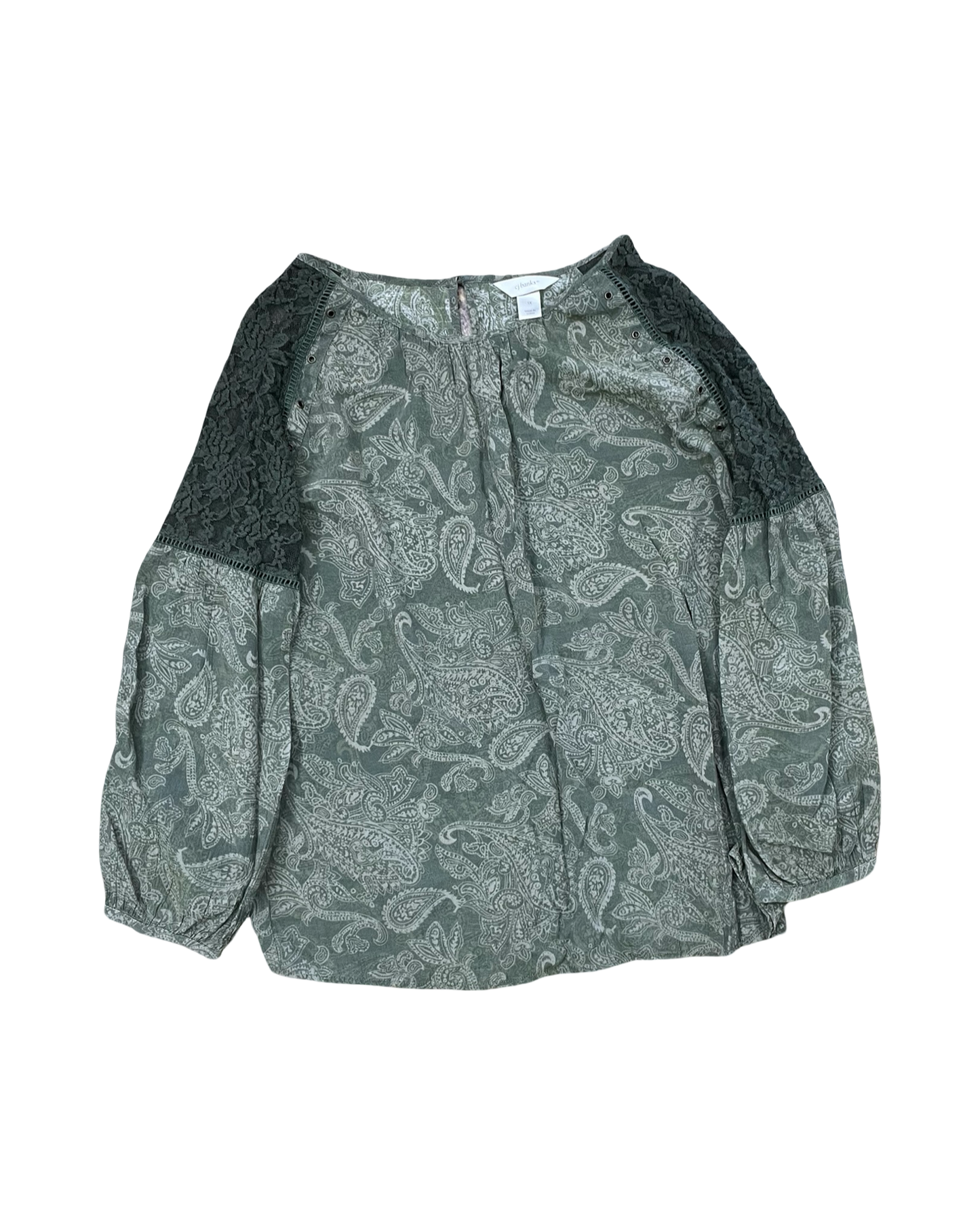 Top Ls By Cj Banks In Green, Size:1X
