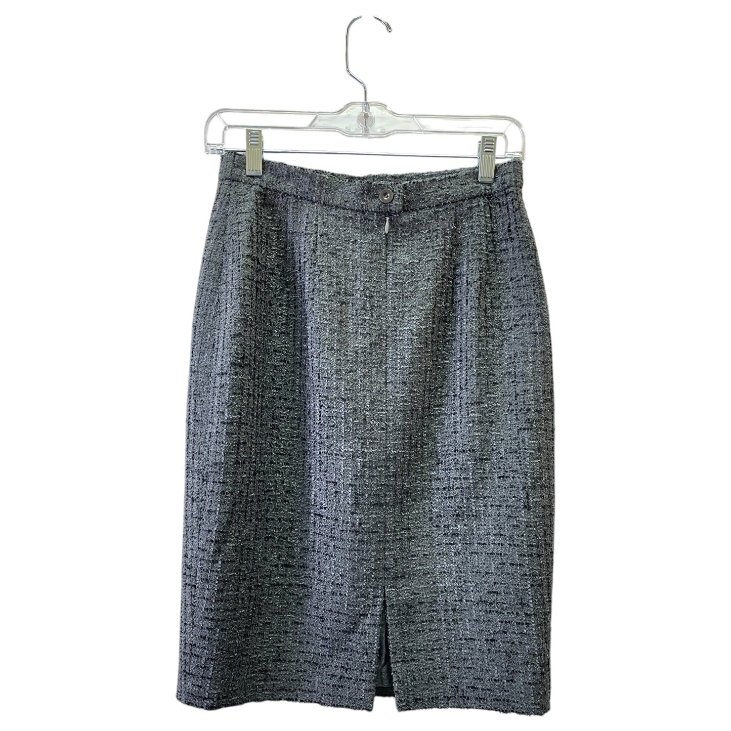 Skirt Designer By Escada In Grey, Size:S