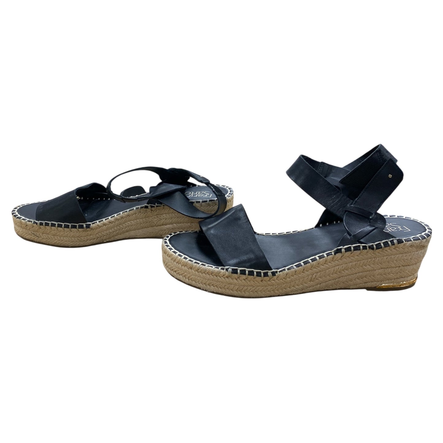 Sandals Heels Platform By Franco Sarto In Black, Size:9