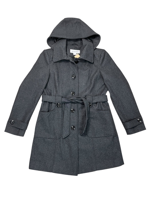Coat Parka By Liz Claiborne In Grey, Size:L