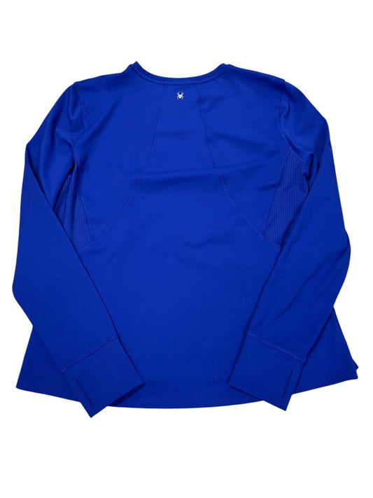 Athletic Top Ls Crewneck By Spyder In Blue, Size:Xl