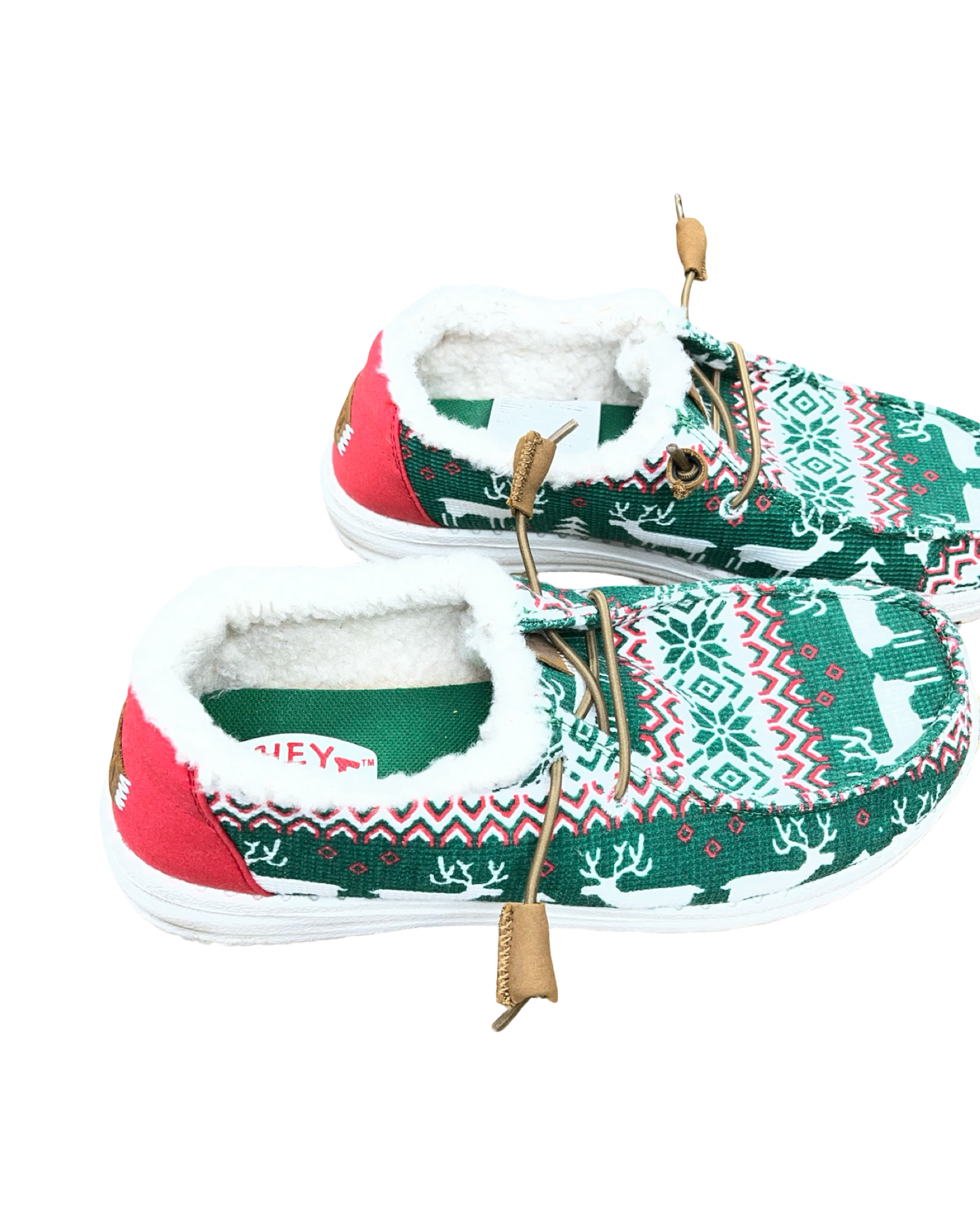 Shoes Flats By Hey Dude In Green & White, Size:7
