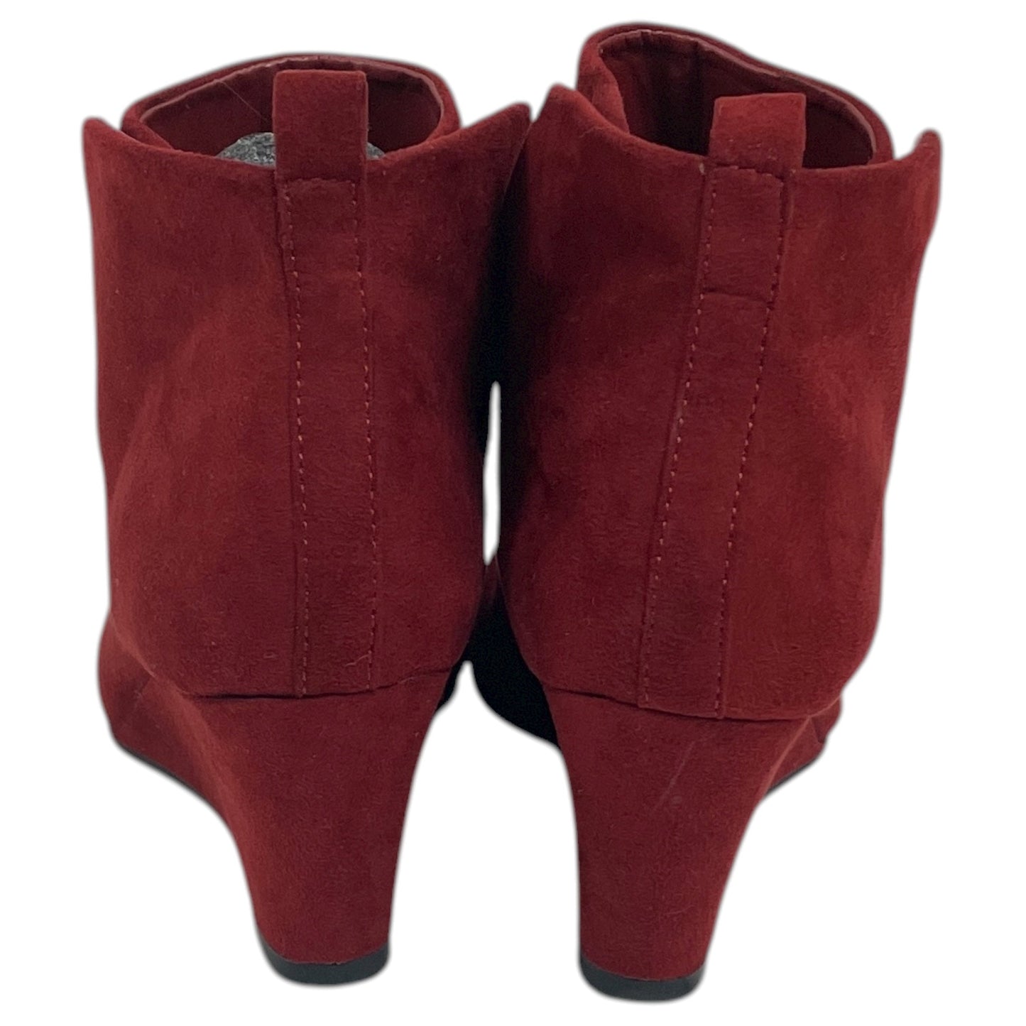 Boots Ankle Heels By Forever 21 In Red, Size:7.5