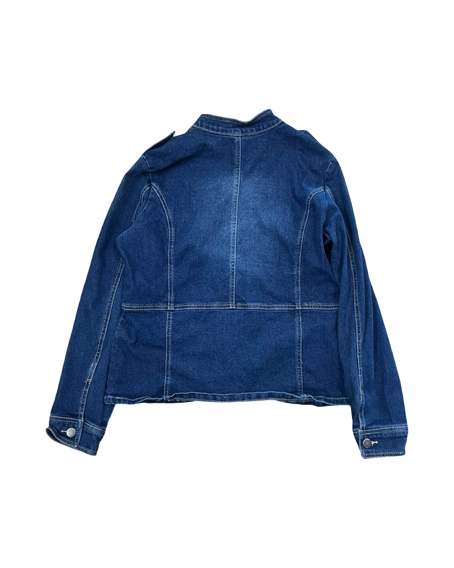 Jacket Denim By Baccini In Blue Denim, Size:M