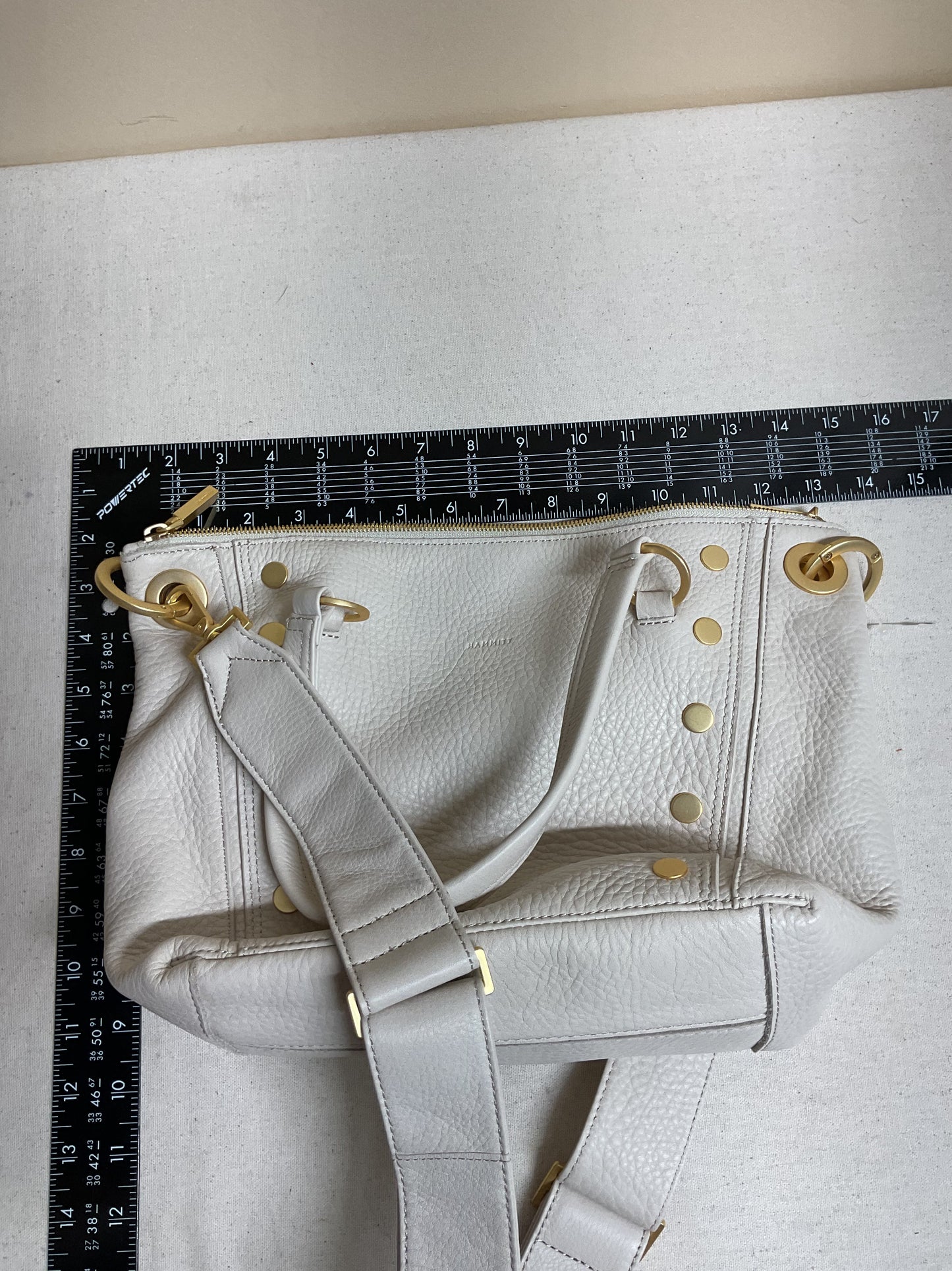 Handbag Leather By Hammitt In Cream, Size:Medium