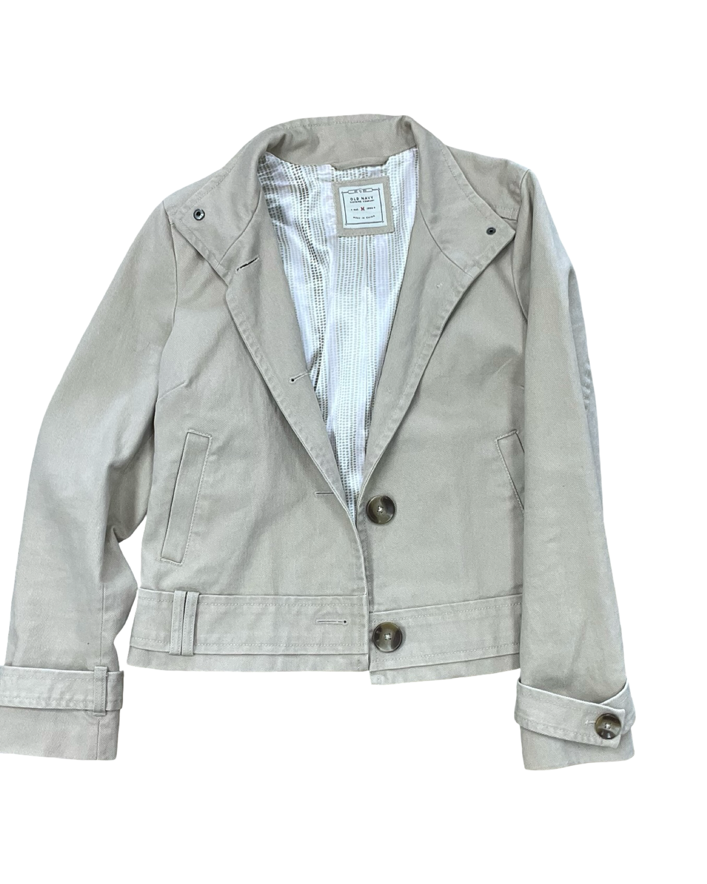Jacket Denim By Old Navy In Tan Denim, Size:M