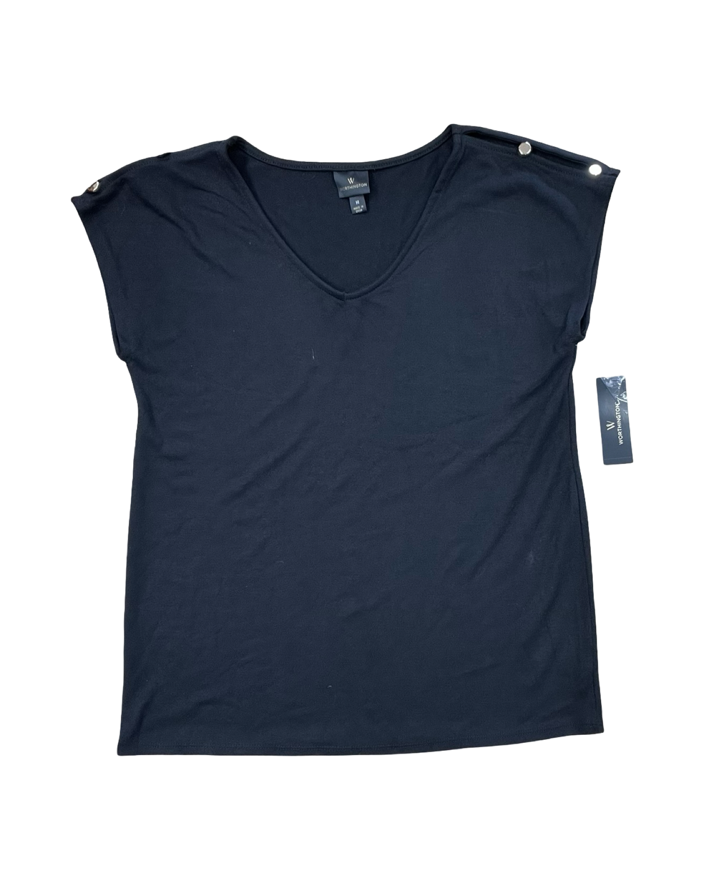 Top Sleeveless By Worthington In Black, Size:M
