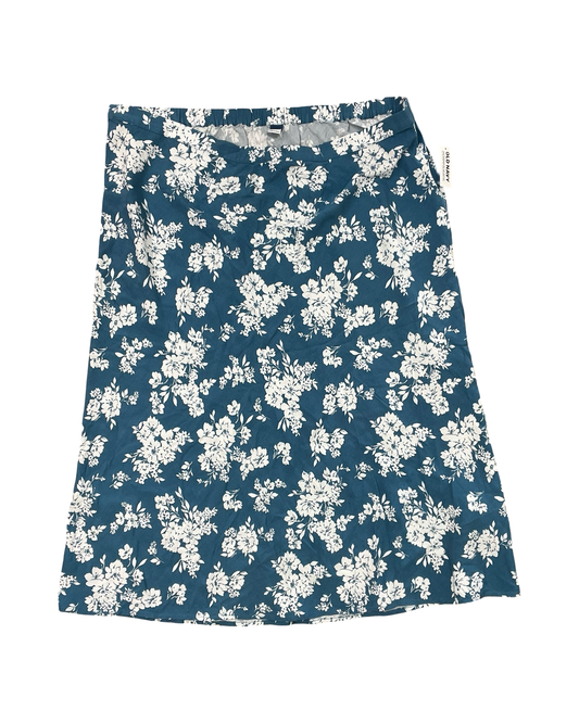 Skirt Midi By Old Navy In Blue & White, Size:1X
