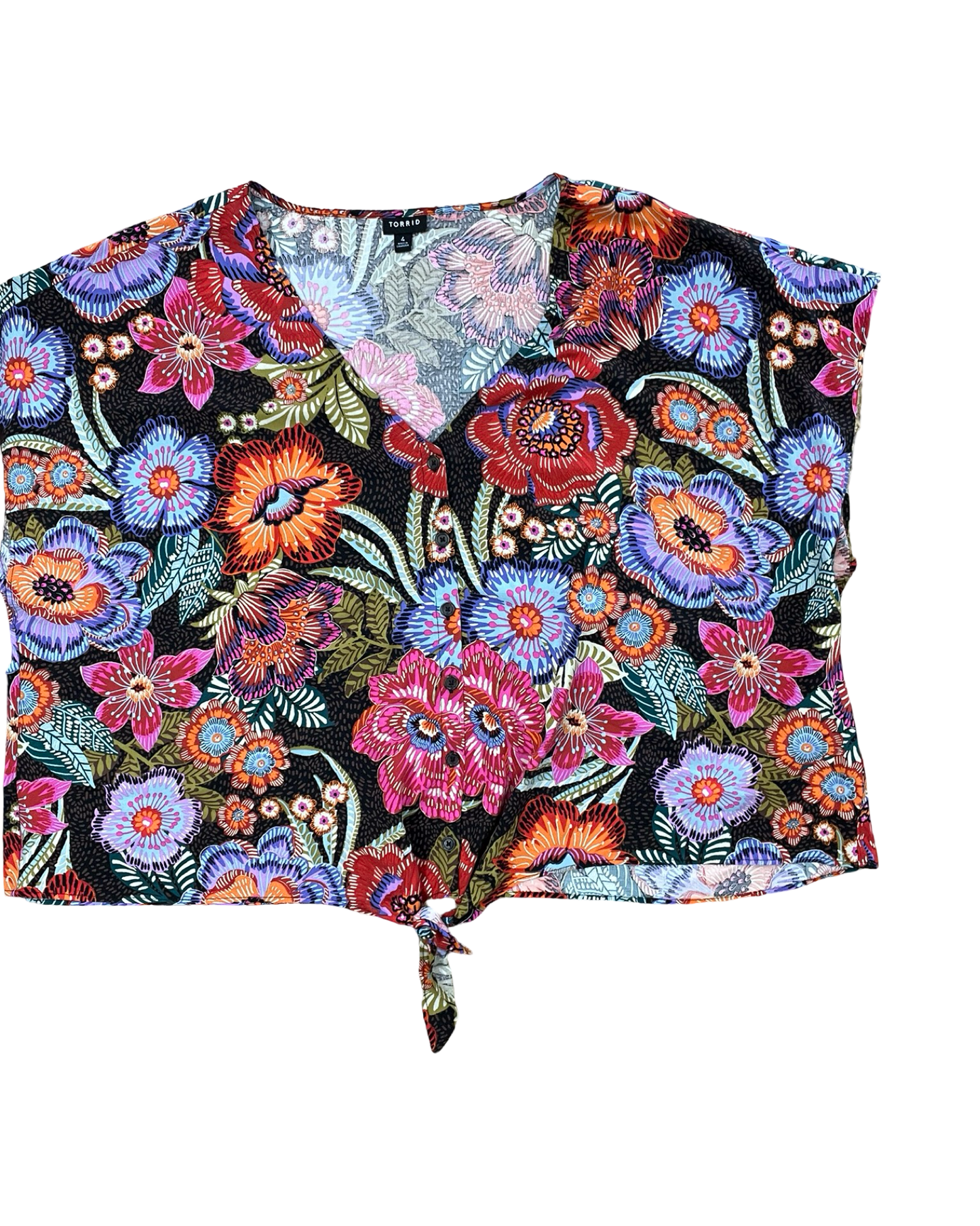 Top Ss By Torrid In Floral Print, Size:4X