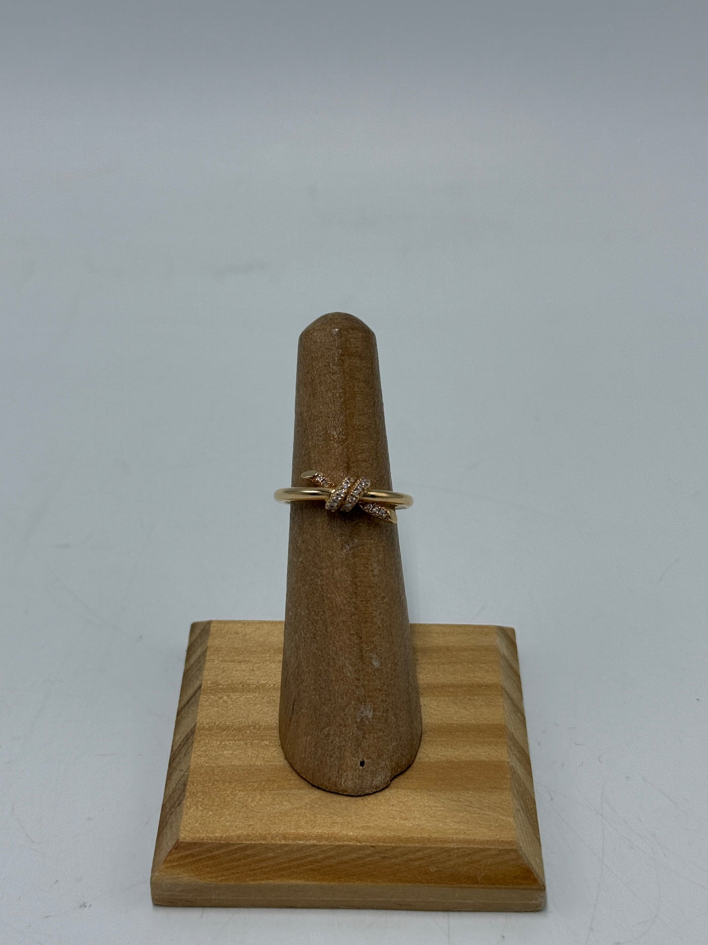 Tiffany & Company Knot 18K Diamond Luxury Ring, Size 6