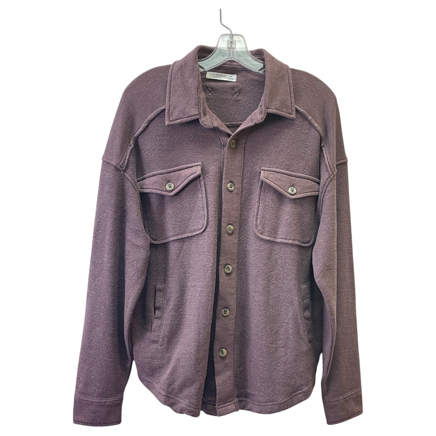 Jacket Shirt By Arizona In Purple, Size:Xs