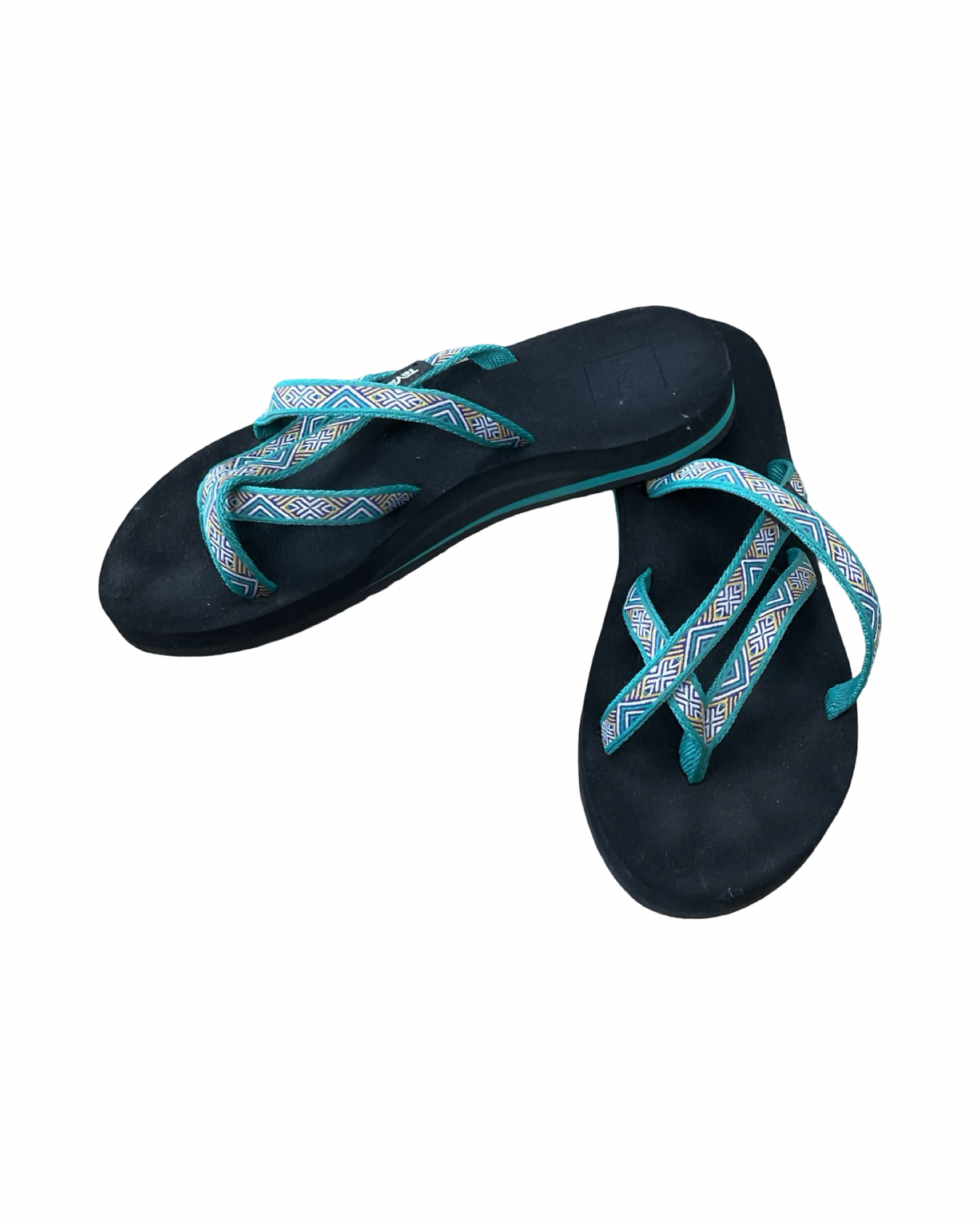 Sandals Flats By Teva In Black & Blue, Size:7