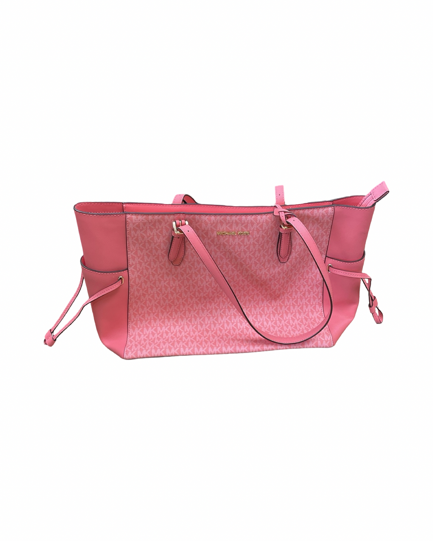 Handbag Designer By Michael Kors In Coral, Size:Large