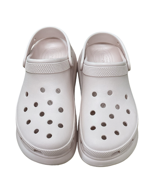 Shoes Heels Platform By Crocs In Pink, Size:10