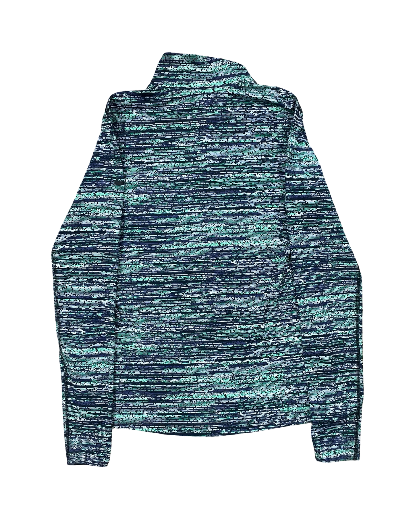 Athletic Top Ls Collar By Nike In Blue & Green, Size:L