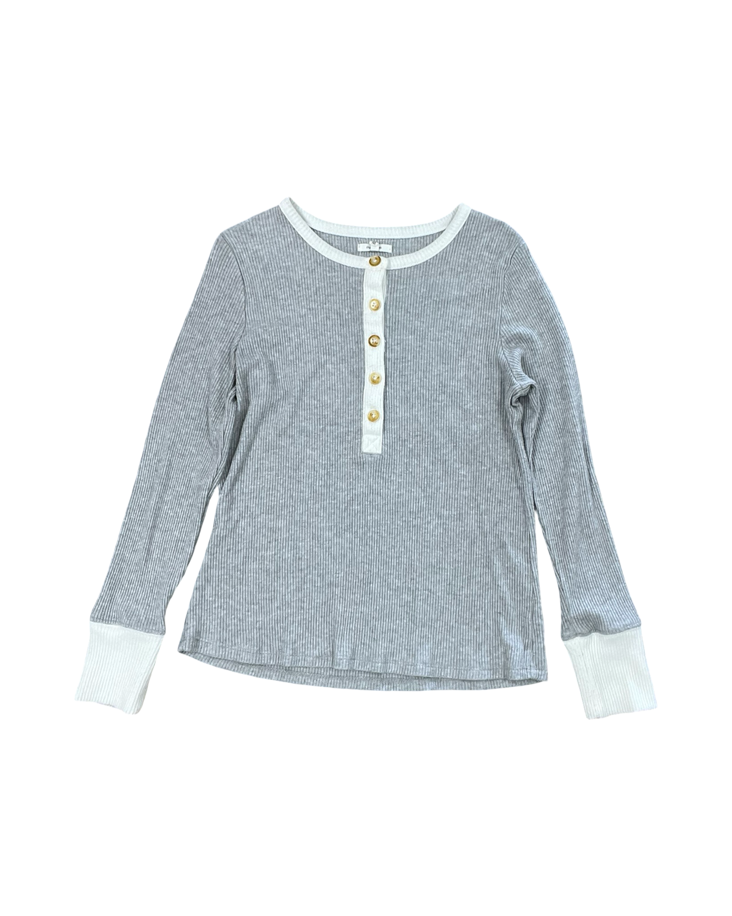 Top Ls By Maurices In Grey & White, Size:M