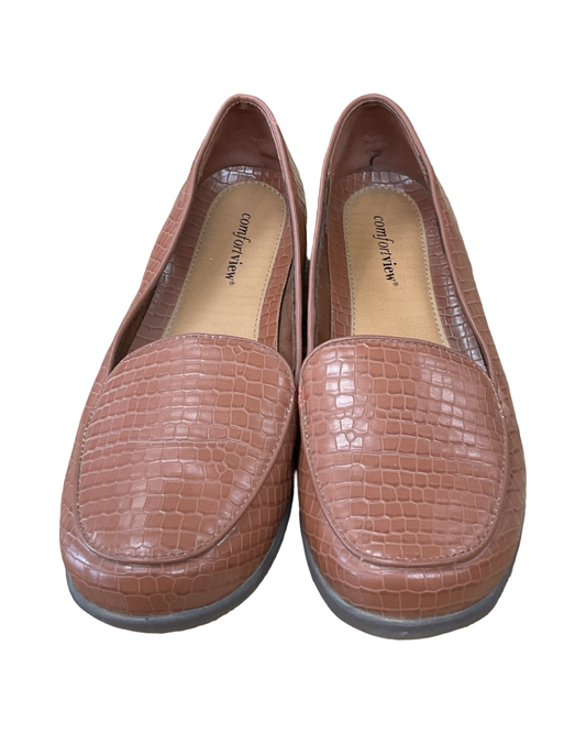 Shoes Flats By Comfortview In Brown, Size:9.5