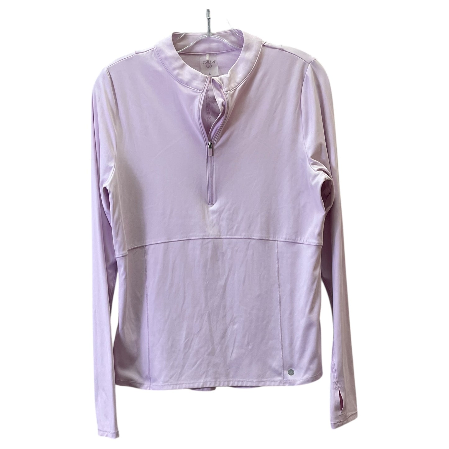 Athletic Top Ls Collar By Calia In Purple, Size:L