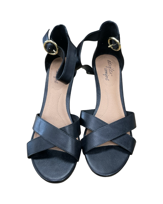 Sandals Heels Block By Dexflex In Black, Size:8