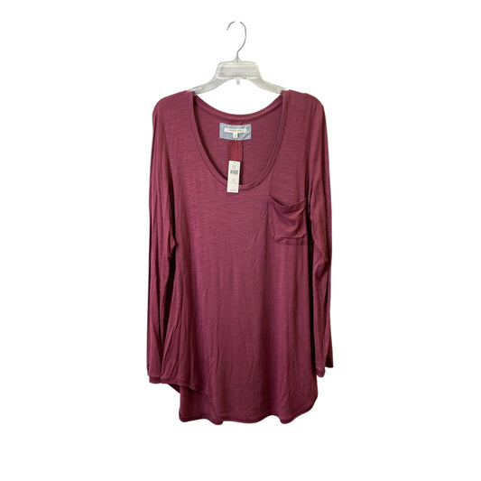 Top Ls Basic By Anthropologie In Mauve, Size:Xl